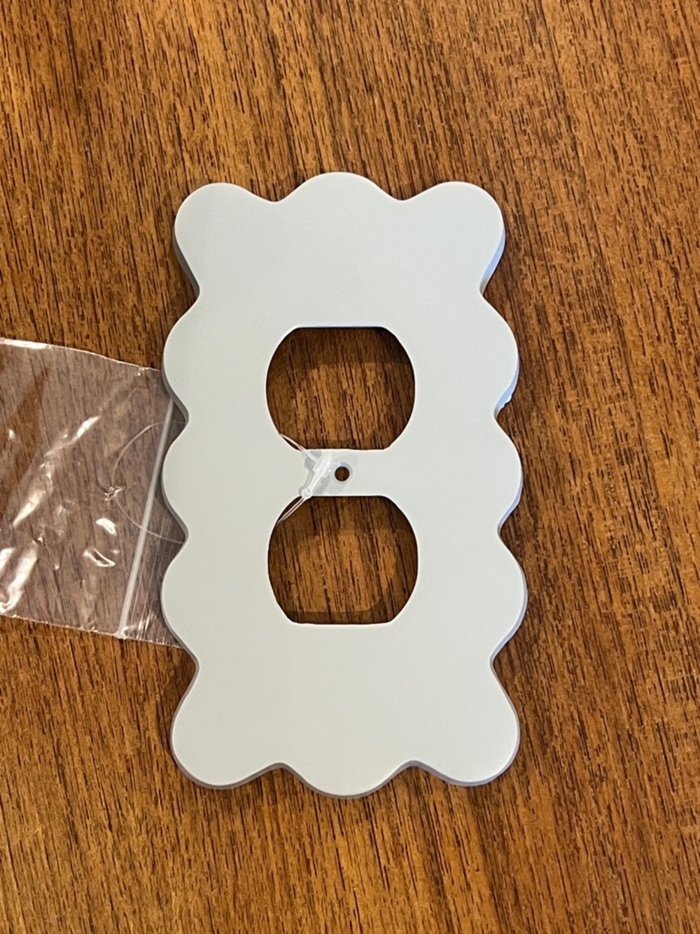 Anthropologie Silver Wiggle Single Outlet Cover